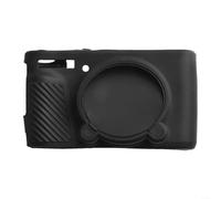 Funda de silicona para cámara Canon PowerShot SX740 SX730 con tapa de lente extraíble, protección contra arañazos, diseño ligero, color rosa gelatina (negro)