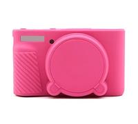 Funda de silicona para cámara compatible con Canon PowerShot SX740 SX730, funda protectora suave con tapa de lente extraíble, diseño rosa apto para viajes