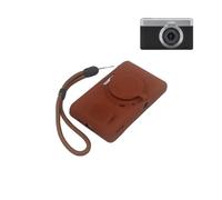 Funda de silicona para cámara compatible con Kodak Pixpro C1, a prueba de golpes, impermeable, funda suave con correa de muñeca para viajes al aire libre, marrón