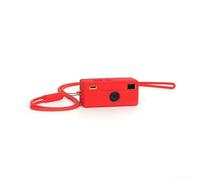 Funda de silicona para cámara Kodak Charmera con integración de cordón para promover un transporte consistente y una usabilidad práctica (rojo)