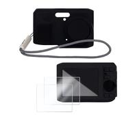 Funda de Silicona para Cámara Kodak PIXPRO FZ45, Cubierta Protectora Suave con 2 Protectores de Pantalla y Kit Limpieza con Cordón (Negro)