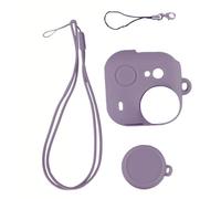 Funda de silicona para cámara, protección con tapa de lente, carcasa de cuerpo para una cobertura completa, protección contra arañazos, silicona