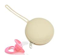 Funda de silicona para chupete de silicona, contenedor de chupete de silicona, bolsa de almacenamiento portátil de silicona para viaje, bolsa de almacenamiento pequeña con cremallera y cuerda para