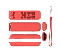 Funda de silicona para control remoto 4K Plus Pro, absorción de ajuste cómodo, funda de silicona a prueba de golpes para uso diario remoto (rojo)