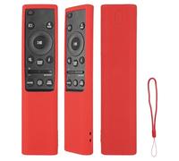 Funda de Silicona para Control Remoto Compatible con Samsung AH81-15047A AH81-15498A Soundbar Remote a Prueba de Golpes, Carcasa Protectora con cordón (Rojo)