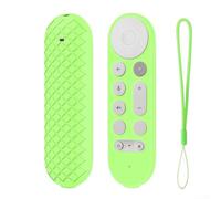 Funda de silicona para control remoto de Google TV Streamer 4K: funda de protección antideslizante y de ajuste preciso con cordón, compatible con el modelo 2024 - Negro (verde por la noche)