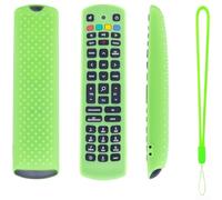 Funda de silicona para control remoto de TV JIO FIBER con cobertura completa de botón, visibilidad brillante y cordón para soporte operativo diario (verde luminoso)