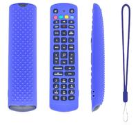 Funda de silicona para control remoto de TV JIO FIBER con cobertura completa de botón, visibilidad brillante y cordón para soporte operativo diario (azul)