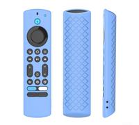 Funda de silicona para control remoto Fire TV 4K maxs, ligera a prueba de golpes con agarre antideslizante, piel protectora con cordón para control remoto de voz (azul luminoso)