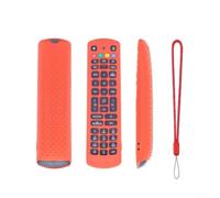 Funda de silicona para control remoto JIO FIBER TV, silicona suave, a prueba de golpes y ligera, agarre mejorado para uso diario en el hogar (rojo)