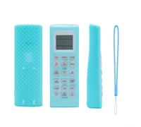 Funda de silicona para control remoto LG para aire acondicionado, arcoíris, luminoso, grueso, a prueba de caídas, antideslizante, fácil de encontrar (azul luminoso)