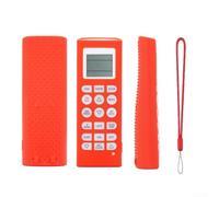 Funda de silicona para control remoto para aire acondicionado LG, arco iris luminoso grueso a prueba de caídas antideslizante funda protectora fácil de encontrar (rojo)