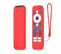 Funda de silicona para control remoto para GoogleTV Box 4K Pro con protección a prueba de golpes, moldeada para adaptarse a botones y puertos con precisión para evitar desalineaciones (rojo)