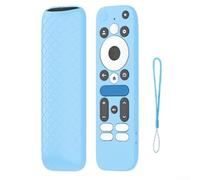 Funda de silicona para control remoto para GoogleTV Box 4K Pro con protección a prueba de golpes, moldeada para adaptarse a botones y puertos con precisión para evitar desalineaciones (azul luminoso)