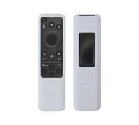 Funda de silicona para control remoto Samsung BN59-01480A diseñada para resistencia al desgaste diario y utilidad que brilla en la oscuridad (blanco)