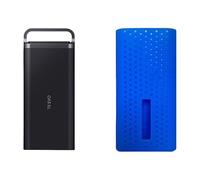 Funda de Silicona para Disco Duro Portátil T5 EVO, Funda Protectora Anticaídas y Antiarañazos para SSD T5 EVO. (Azul)
