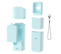 Funda de silicona para DJI OSMO Pocket 3, cubierta protectora de silicona para lente de 1/4 pulgadas, cubierta protectora de agarre roscado para bolsillo 3 accesorios, Juego de 2 azules, Resistente al
