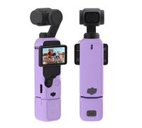 Funda de silicona para DJI OSMO Pocket 3, cubierta protectora de silicona para lente de 1/4 pulgadas, cubierta protectora de agarre roscado para bolsillo 3 accesorios, Juego de 1 morado, Resistente al