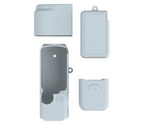Funda de silicona para DJI Osmo Pocket 4, funda de agarre suave con protección de pantalla y lente, ligera y antiarañazos, protección completa del cardán para accesorios de cámara Pocket 4, Silver