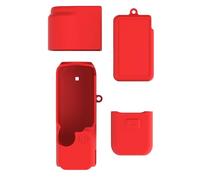 Funda de silicona para DJI Osmo Pocket 4, funda de agarre suave con protección de pantalla y lente, ligera y antiarañazos, protección completa del cardán para accesorios de cámara Pocket 4, Red, Funda