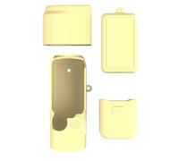 Funda de silicona para DJI Osmo Pocket 4, funda de agarre suave con protección de pantalla y lente, ligera y antiarañazos, protección completa del cardán para accesorios de cámara Pocket 4, amarillo