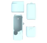 Funda de silicona para DJI Osmo Pocket 4, funda de agarre suave con protección de pantalla y lente, ligera y antiarañazos, protección completa del cardán para accesorios de cámara Pocket 4, azul claro
