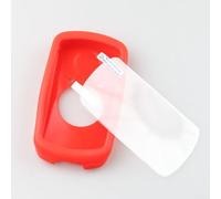 Funda de silicona para Garmin Edge 1030 Plus/1030, cubierta protectora de computadora, a prueba de golpes, piel GPS para bicicleta con película de pantalla, negro/rojo (rojo)