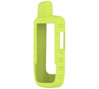 Funda de silicona para Garmin GPSMAP 66i/67i, antigolpes, antiarañazos, incluye protector de pantalla, antideslizante, para exteriores, senderismo, ciclismo, color negro (verde fluorescente)