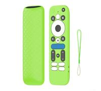 Funda de silicona para Google TV Box 4K Pro que proporciona protección a prueba de golpes y ajuste preciso de botón (verde luminoso)