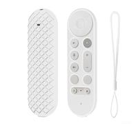 Funda de silicona para Google TV Streamer 4K, funda protectora de control remoto 2024, paquete de accesorios de agarre antideslizante de carcasa suave (blanco)