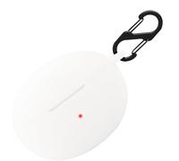 Funda de silicona para Huawei Freebuds 6i, carcasa resistente a los golpes y funda protectora para Huawei Freebuds 6i con llavero (blanco)