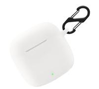 Funda de silicona para Huawei FreeBuds SE2, funda resistente a los golpes y funda protectora para la piel para Huawei FreeBuds SE 2 con llavero (blanco)