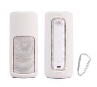 Funda de silicona para JBL Grip, funda de altavoz Bluetooth portátil, funda protectora de piel suave, antiarañazos, a prueba de golpes, con mosquetón (gris)