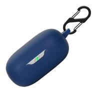 Funda de silicona para JBL JBL Wave Flex, funda protectora a prueba de golpes y funda protectora de piel para JBL JBL Wave Flex con llavero (azul oscuro)