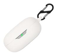 Funda de silicona para JBL JBL Wave Flex, funda protectora a prueba de golpes y funda protectora de piel para JBL JBL Wave Flex con llavero (blanco)