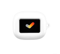 Funda de silicona para JBL LIVE Buds4 - Funda suave a prueba de golpes con clip de mosquetón, carcasa a prueba de polvo para viajes (blanco)
