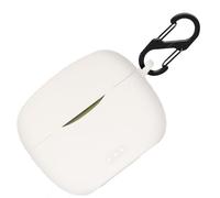 Funda de silicona para JBL Tune 215 TWS, funda protectora a prueba de golpes y funda protectora de piel para JBL Tune 215TWS con llavero (blanco)