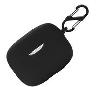 Funda de silicona para JBL Tune 225 TWS/220 TWS, funda protectora a prueba de golpes y funda protectora de piel para JBL Tune 225TWS/220TWS con llavero (negro)