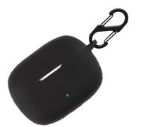 Funda de silicona para JBL Wave 200 TWS, funda protectora a prueba de golpes y funda protectora de piel para JBL Wave 200TWS con llavero (negro)