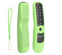Funda de Silicona para LG MR24GN MR23GN MR21GA MR22GA MR21GC MR22GN Smart TV, Antideslizante Mando a Distancia Protectora para Control Remoto LG Magic 2021/2022/2023/2024, Resplandor Verde (Verde)