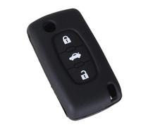 Funda De Silicona para Llave De 2/3 Botones para Citroen C2 C3 C4 C6 para Peugeot 107 207 307 308 406 407 408 607(3 Buttons Black)