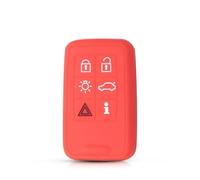 Funda De Silicona para Llave De Coche para Volvo XC60 XC40 S90 V40 XC70 V70 S40 V50 6 Botones(Red)