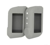 Funda de silicona para llave de coche Starline A93 versión rusa con control remoto de alarma de 2 vías | Carcasa protectora con motor de arranque para acceso | Gris