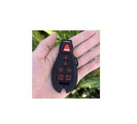 Funda De Silicona para Llave del Coche De 7 Botones para Chrysler para Grand para Voyager para Town para Country(Black Red)