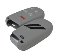 Funda de silicona para llavero de Dodge Charger Challenger SRT Hornet R/T Dart Durango Journey de repuesto sin llave de 5 botones accesorios
