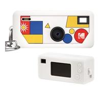 Funda de silicona para llavero Kodak CHARMERA para cámara digital, caja ciega, funda para cámara con recortes precisos y protección contra arañazos, cámara no incluida (blanco)