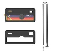 Funda de silicona para llavero KODAK Charmera para cámara digital, funda protectora suave con cordón, carcasa de goma antideslizante y anticaídas, protección completa para KODAK Charmera (negro)