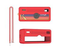 Funda de silicona para llavero Kodak Charmera para cámara digital, funda protectora suave con cordón, funda suave a prueba de golpes y antideslizante, protección completa para Kodak Charmera, Red