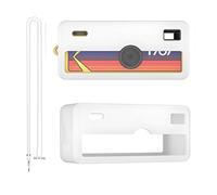 Funda de silicona para llavero Kodak Charmera para cámara digital, funda protectora suave con cordón, funda suave a prueba de golpes y antideslizante, protección completa para Kodak Charmera, White