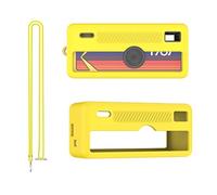 Funda de silicona para llavero Kodak Charmera para cámara digital, funda protectora suave con cordón, funda suave a prueba de golpes y antideslizante, protección completa para Kodak Charmera, Amarillo